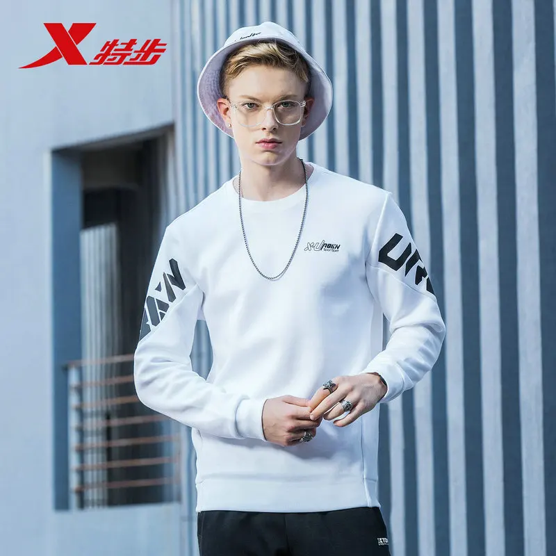 

882429059402 Xtep 2018 Men Training warm Regular Fit 68% Cotton 32% Polyester Sport Running Sweatshirt