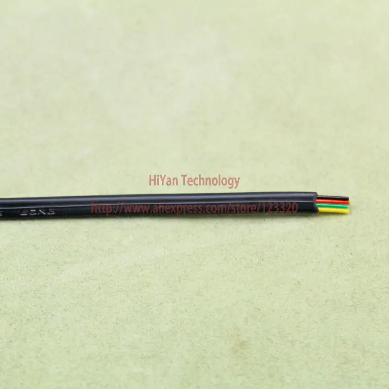 5 متر/وحدة 4Pin أسود اللون شقة سلك كهربائي كابل 4 النوى أسلاك الهاتف مع 4 P 28AWG سلك كهربائي