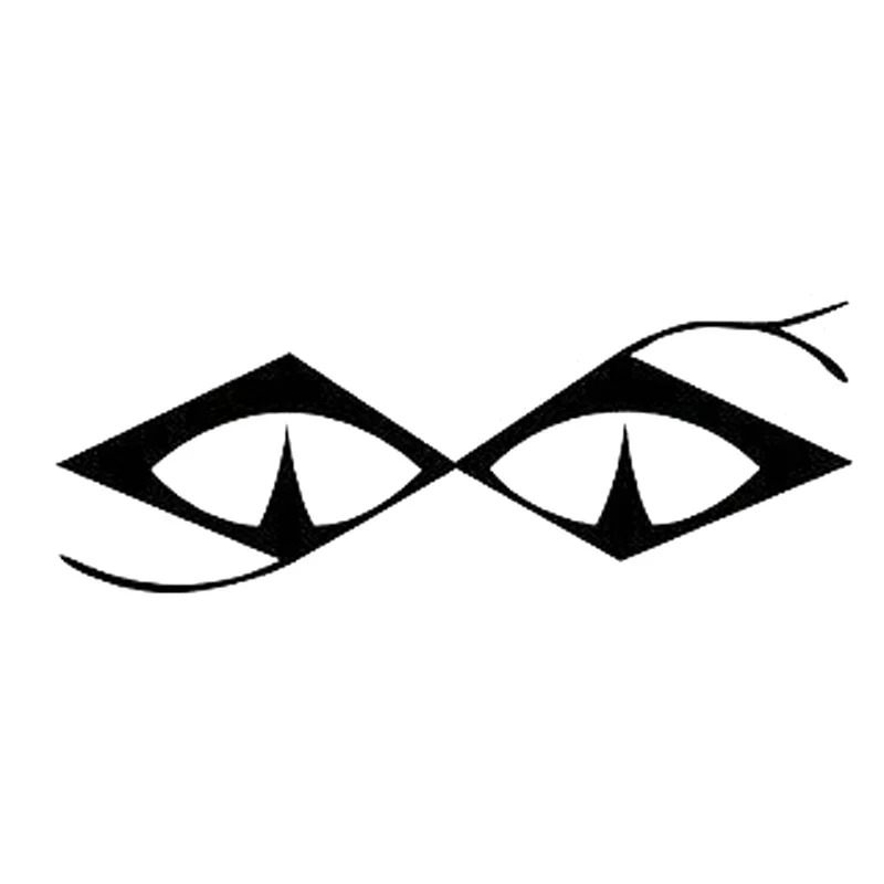 15cm*5.5cm Snakes Eyes Vinyl Car styling Decals Car Sticker Black