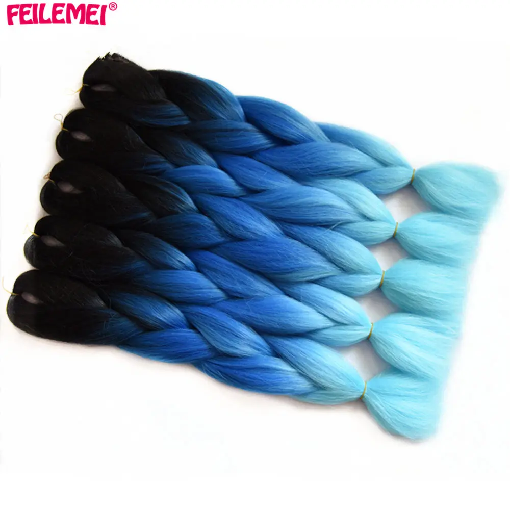 ombre blue braid__
