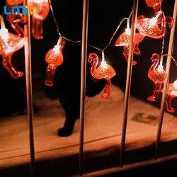 3 м красный Фламинго Luminaria Водонепроницаемый Гирлянды СВЕТОДИОДНЫЕ Огни Праздник Светодиодные ленты освещения для феи Рождество Свадебная