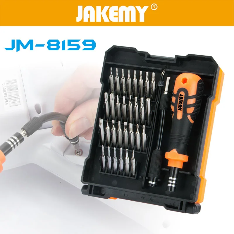 JAKMEY 31-in-1 Precision Screwdriver Socket Set Extend Bar Color Ring Screw Drivers Magnetizer Professional Repair Hand Tool JAKMEY 31-in-1 Precision Screwdriver Socket Set Extend Bar Color Ring Screw Drivers Magnetizer Professional Repair Hand Tool