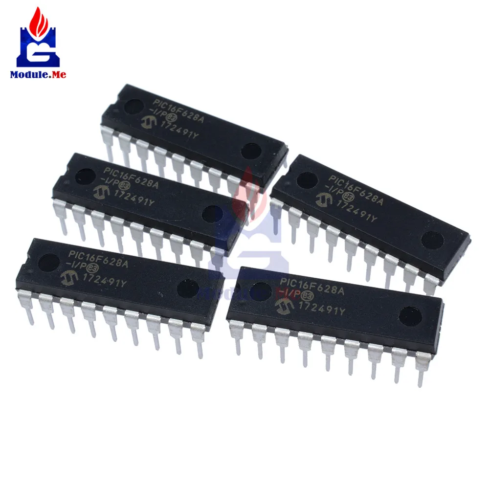 

1 PC IC Chips PIC16F628A-I/P 16F628A PIC16F DIP-18 Flash-Based 8-Bit CMOS Microcontrollers 20MHz IC