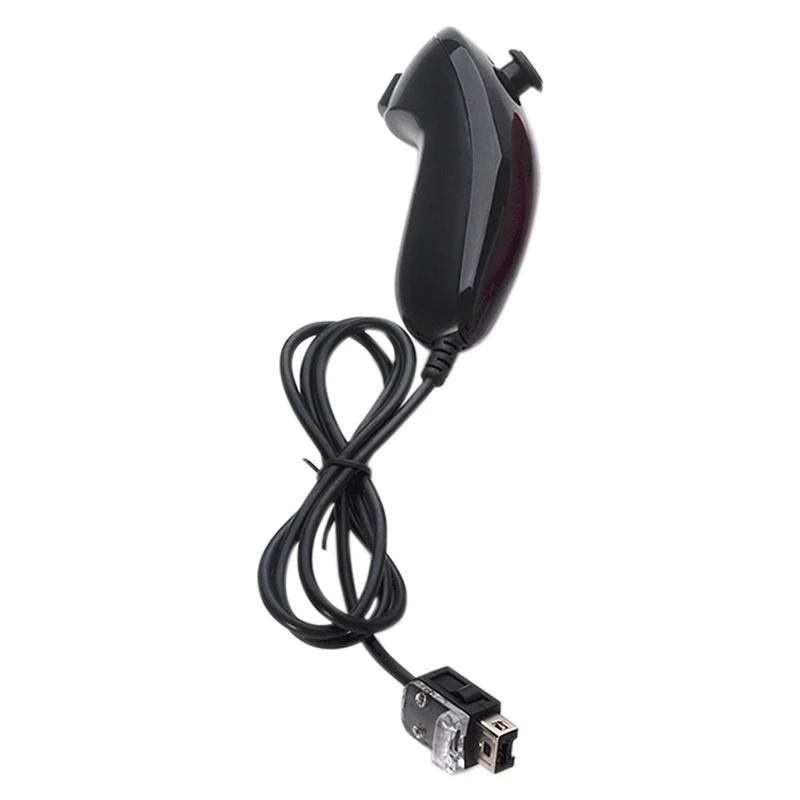 2 шт 5 цветов цвет NUNCHUCK NUNCHUK Пульт дистанционного управления для NINTENDO wii черный nunchunk пульт дистанционного управления usb порт - Цвет: Черный