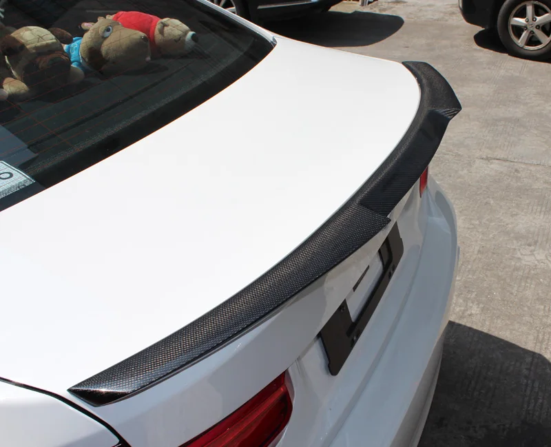 For BMW 3 Series F30 F35 F80  M4V Type 2 Style 12-17 Carbon Fiber Rear Spoiler (7)