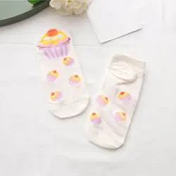 Женские милые Мультяшные носки креативные хлопковые дышащие впитывающие летние носки с принтом