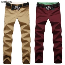 New Fashion men pants cotton washed casual pants men straight trousers 9 colors plus size 28