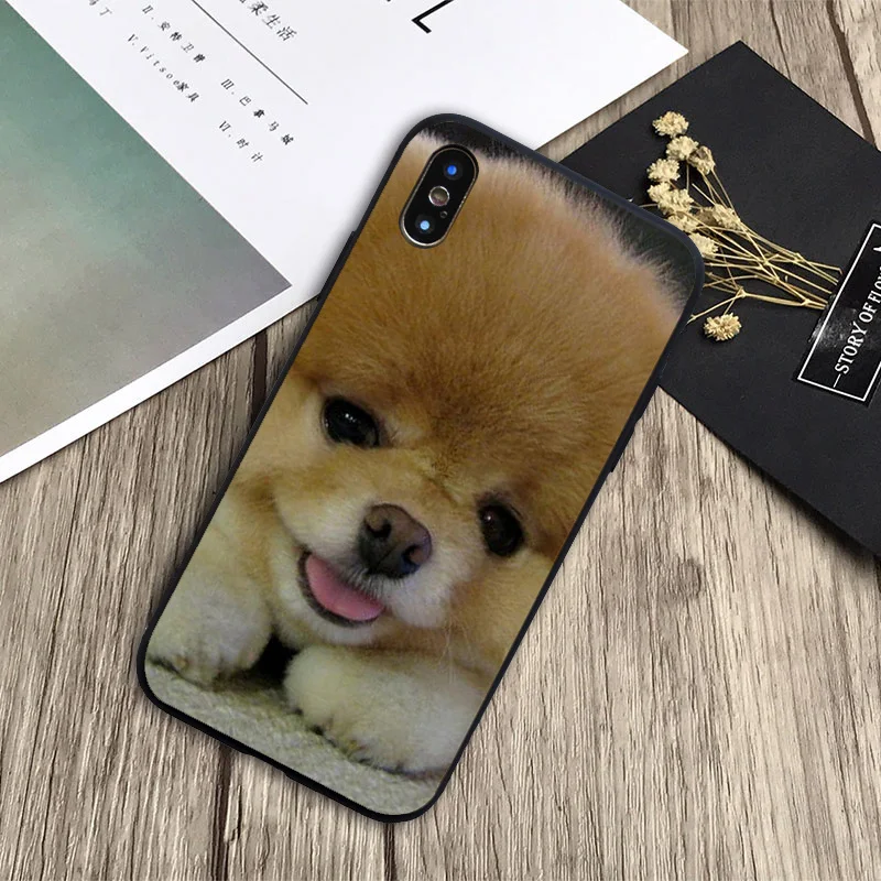 Чехол для собак Pomeranian, мягкий силиконовый черный телефон чехол для iPhone 6 6 plus 7 8 plus 5 5S 5C SE X XS XR XS Max