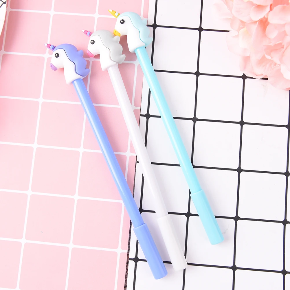 1 шт. креативная гелевая ручка с единорогом Kawaii Мультфильм Школа Офис Канцтовары