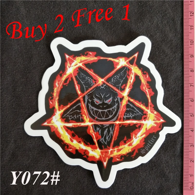 

Y072# SPITFIRE DEATH MASK PVC Stickers Travel Suitcase Wall PencilBox Bike Phone Sliding Plate Graffiti Styling