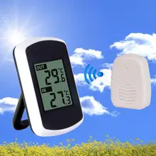Термометр температуры в помещении и на открытом воздухе, Погодная станция 433 МГц, ЖК-цифровой беспроводной датчик влажности, дисплей температуры