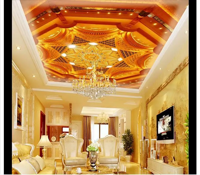 

3d photo wallpaper 3d ceiling wallpaper custom Dome hotel zenith condole carries on the mural wallpaper home decor
