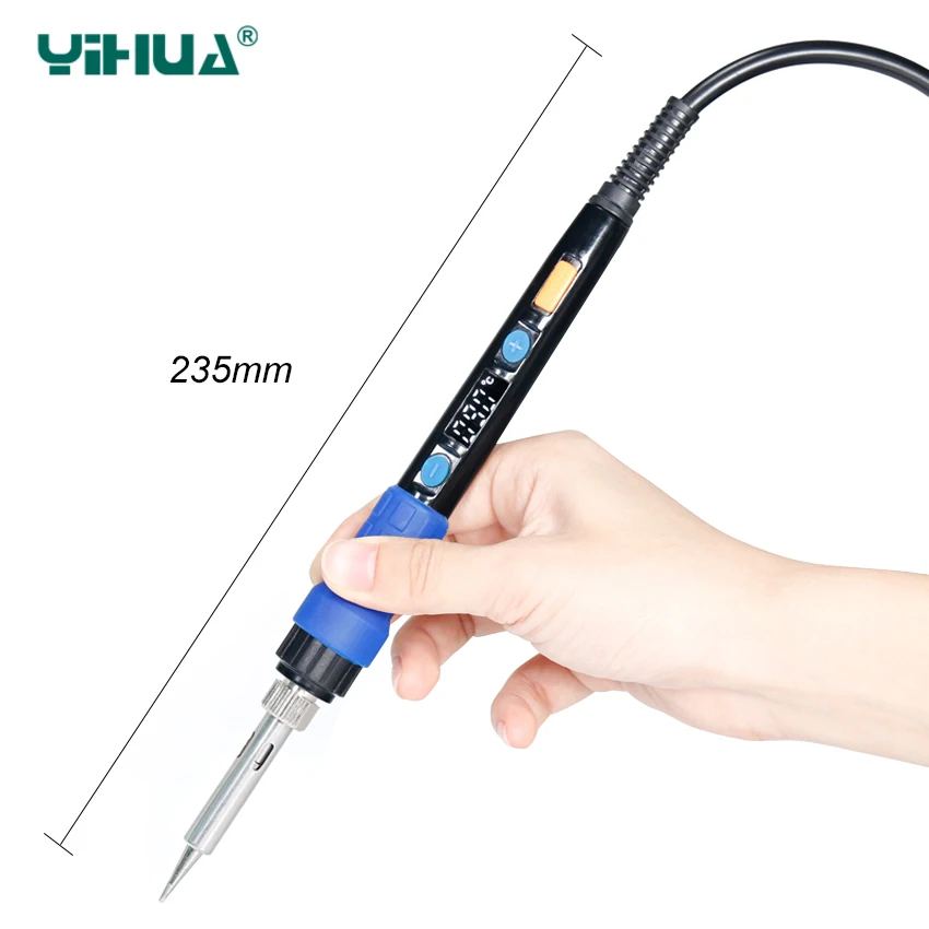 Anbull 928D 65W Fully Digital LED Display Soldering Iron Tool Kit with Adjustable and Accurate Temperature Digital Temp °F/°C Aluminum Stand 194~896℉/90~480℃ Sleep Function Correction Function 