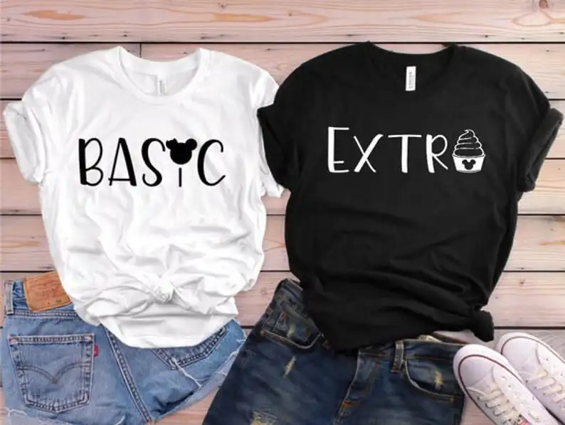 

Skuggnas New Arrival Basic Extra Shirt Best Friends T-shirt Best Friend Gift BFF Shirt Short Sleeve Fashion bff t shirts