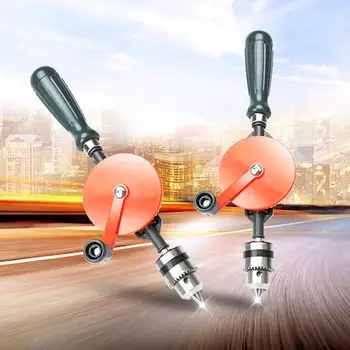 

1/4-3/8Inch Stainless Steel Double Pinion Hand Drill Woodwork Carpenter Tool