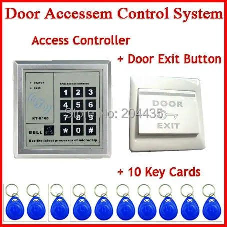 

5YOA Access Control System RFID Keytab Proximity Door Lock 5YOA Brand New+RFID key tab card+Door exit push button switch