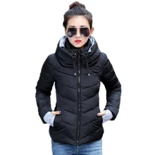 Новое Женское модное пальто зимняя куртка женская верхняя одежда короткая стеганая куртка Женская парка с подкладкой Женское пальто