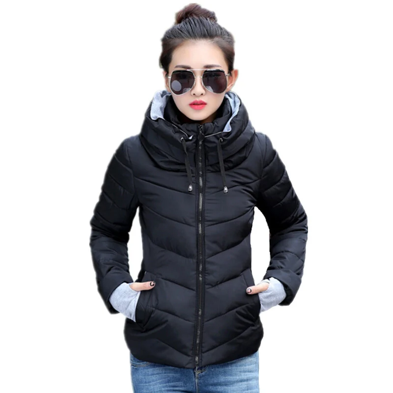 Новое Женское модное пальто зимняя куртка женская верхняя одежда короткая - Фото №1