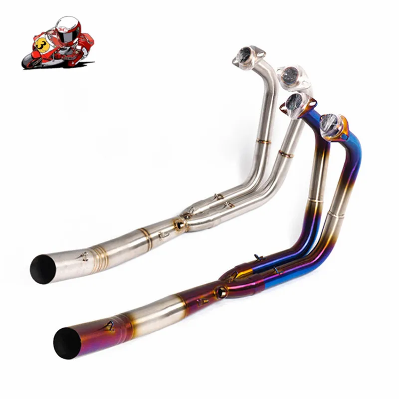 

Motorcycle Exhaust Middle pipe for Kawasaki Ninja400 Z400 without exhaust slip on full system link pipe