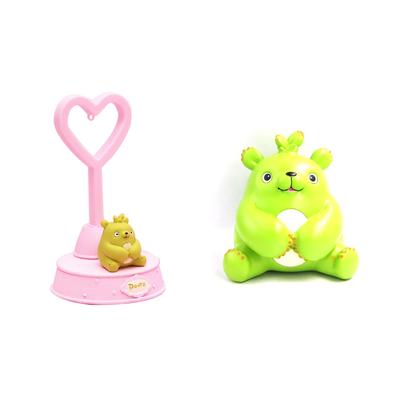 

Creative Resin Green Bear Piggy Bank Ornaments Fairy Garden Home Decoration Accessories Cute Bear Figurines Kids Birthday Gifts