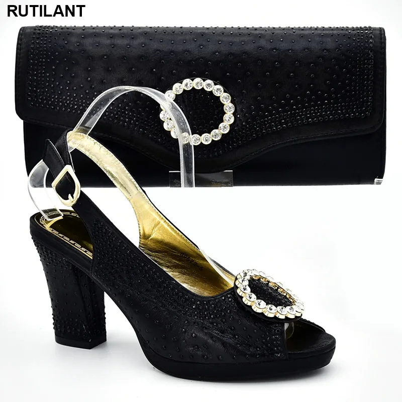 

New Arrival Shoes and Bag Set African Sets 2019 Women Shoes and Bag Set In Italy Designer Luxury Shoes Women 2019 Party Pumps