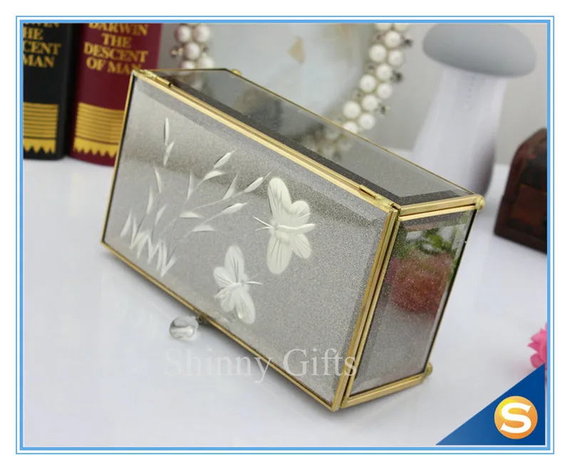 Glass Ring Holder Jewelry Box Wedding Gift Box (5)