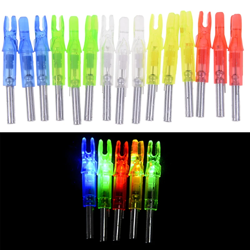 

3PCS Hunting Shooting Luminous Led Lighted Nock Compound Bow Arrow Nock 5 Five Colors Bow LED Glowing Arrow Nock Tail