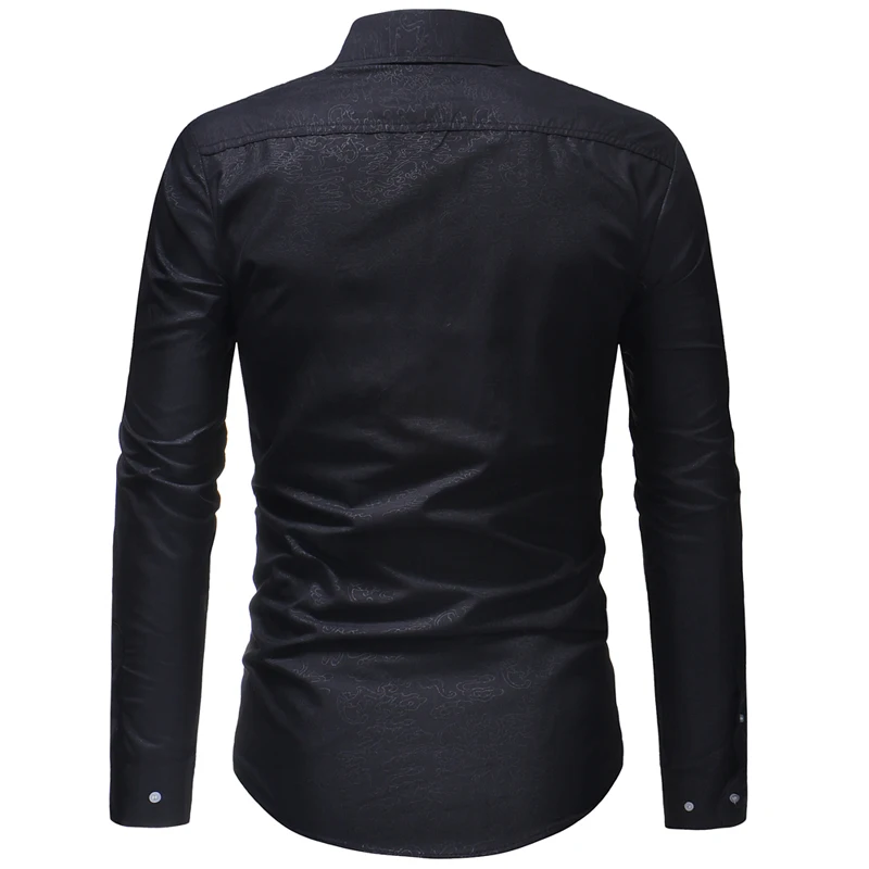 Новый Для мужчин s брендовая одежда 2019 Для мужчин принт Camisa Hombre рубашка Мода Для мужчин; Повседневная Удобная хлопковая куртка с длинными