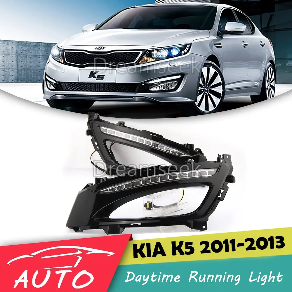 

DRL For Kia Optima K5 2011 2012 2013 New LED Daytime Running Light Relay Waterproof Driving Fog Lamp Daylight