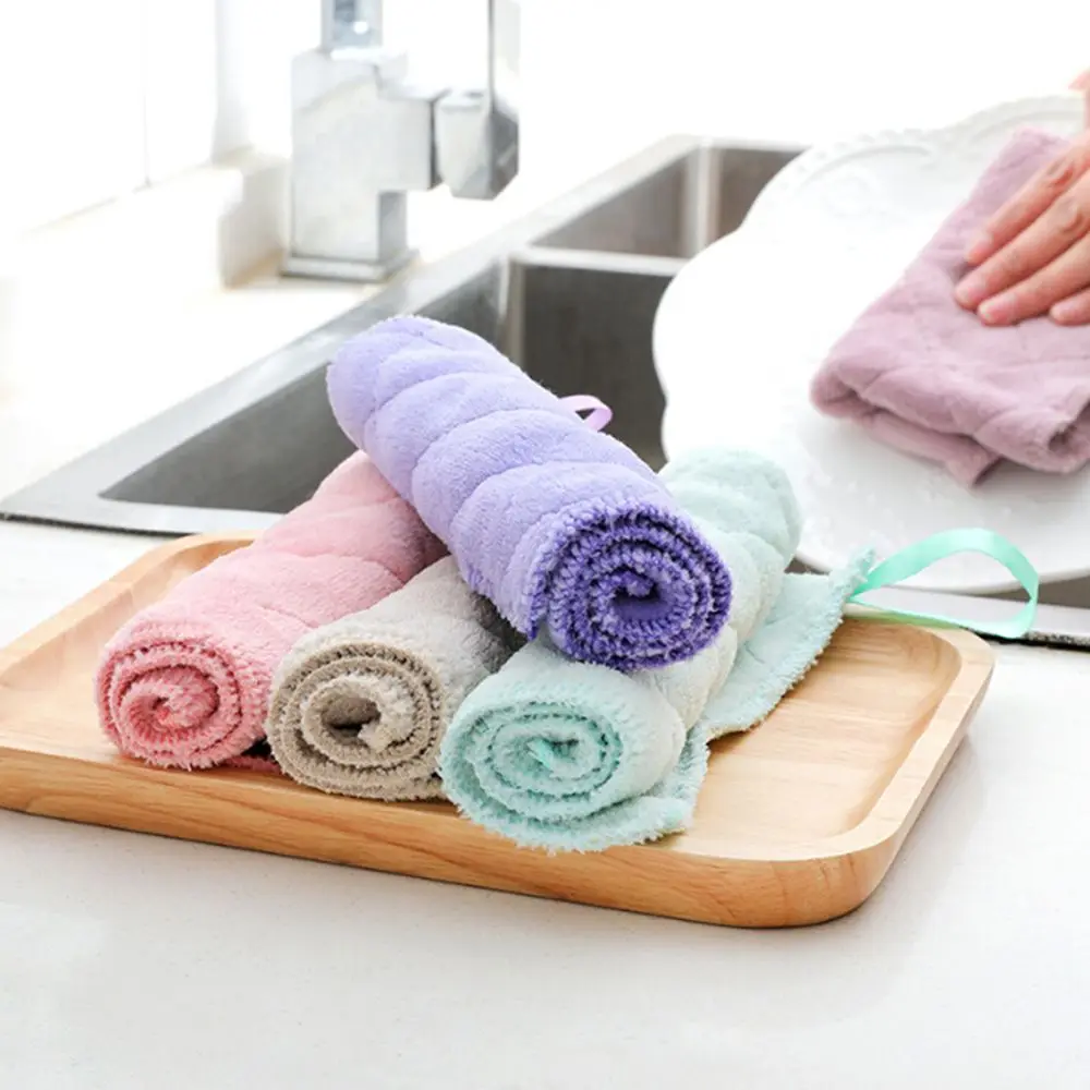 Kitchen Accessories Cleaning Cloths Anti grease Dishrag Washcloth