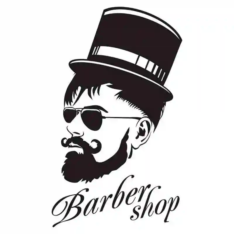 DCTAL Man Barber Shop Sticker Chop Bread Decal Haircut Posters Vinyl