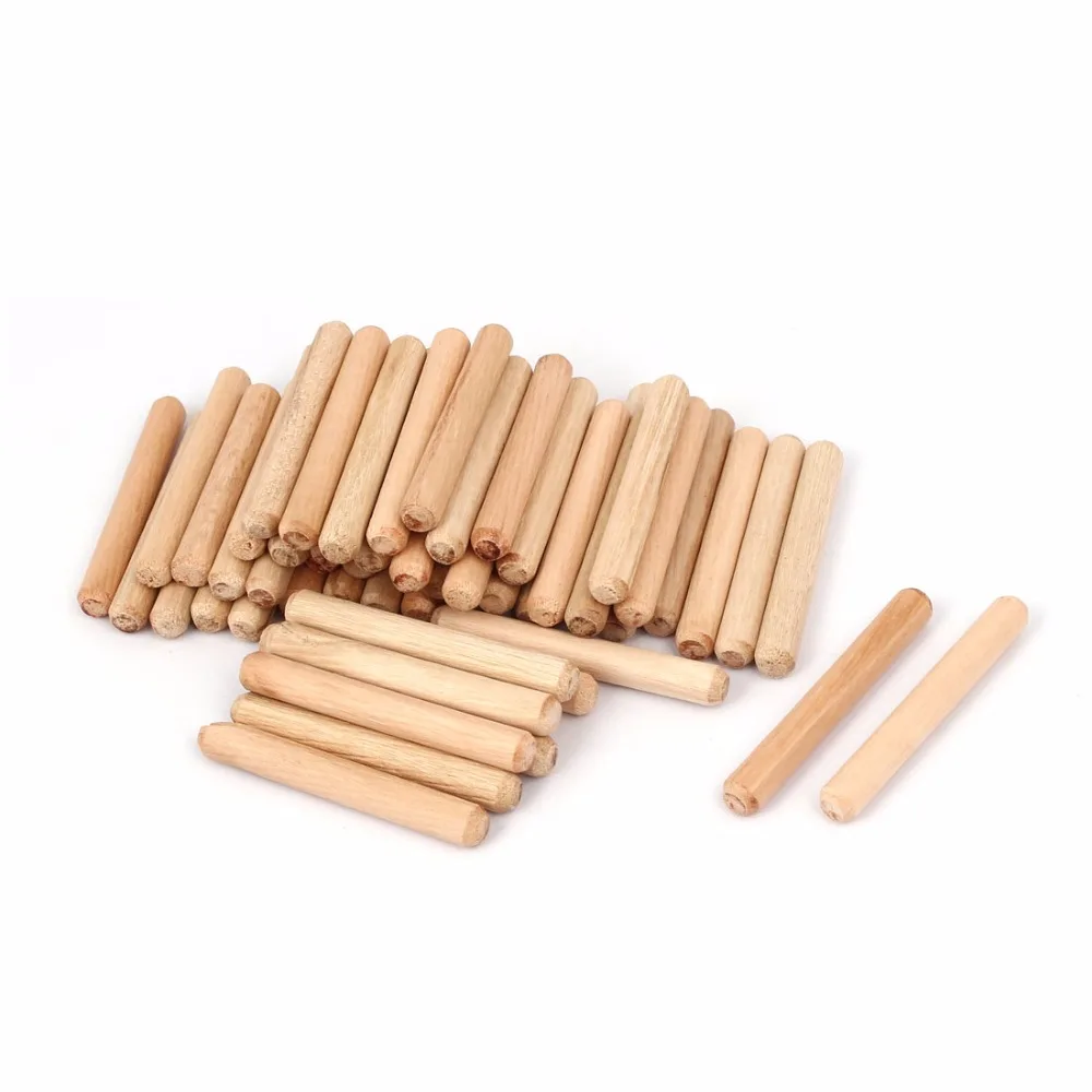 

UXCELL Hot Sale 50pcs Cabinet Drawer Round Fluted Wood Wooden Craft Dowel Pin for Constructing Strong Wood Joints