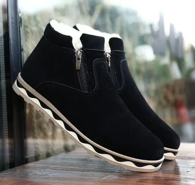 New Warm Snow Boots Men's Casual Korean Version of The Trend of Zipper