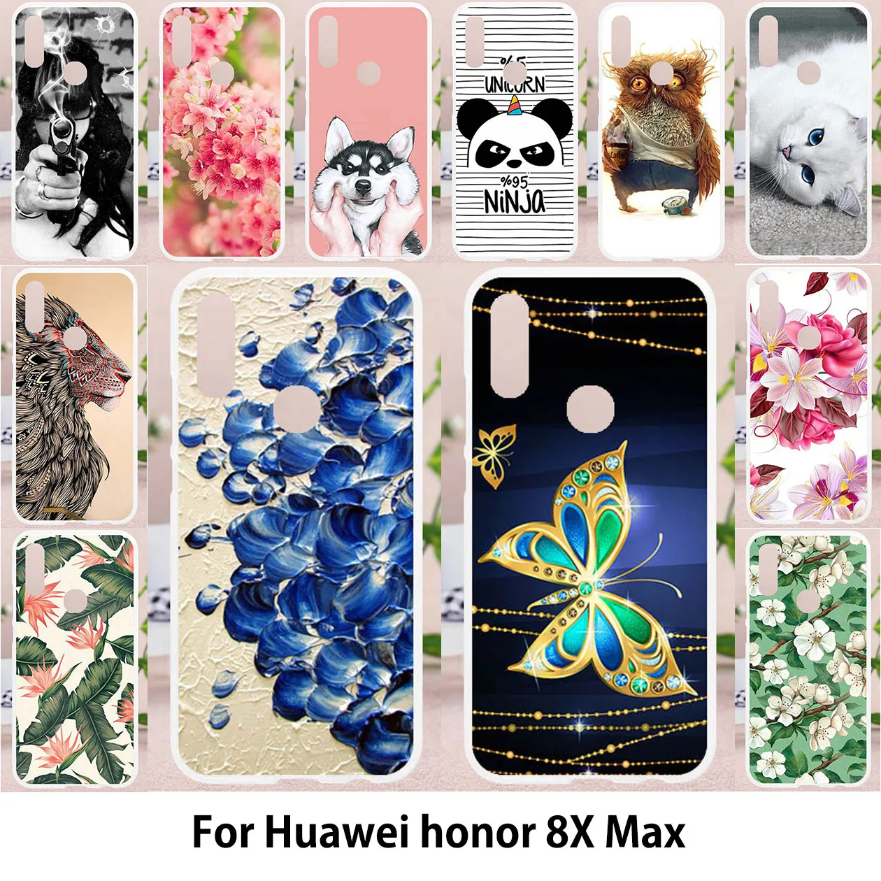 

TAOYUNXI Cases For Huawei Honor 8X Max Back Covers 7.12 inch Painted Silicone Soft TPU Bags Housing Shell