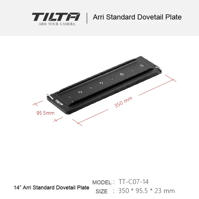 Tilta TT-C07 1" /14"/1" /24" ARRI Стандартный легкий плата для шипа крепление установка камеры и совместимость Arri Стандартный опорная плита