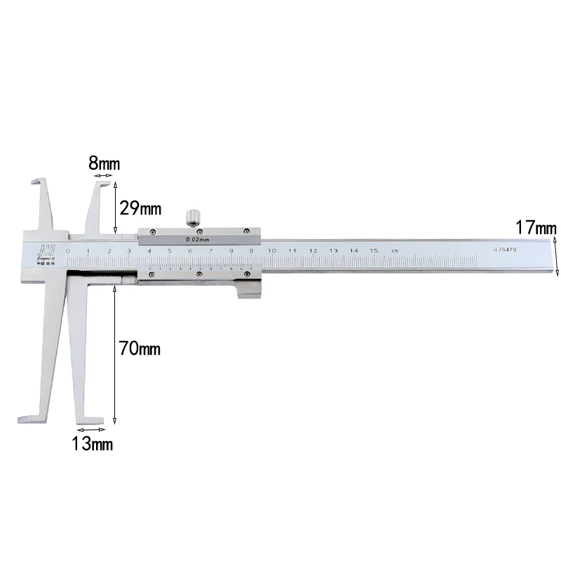 Штангенциркуль 9-150/200/300 мм длинный коготь внутренний паз датчик нержавеющая стальная измерительная линейка с деревянной коробке