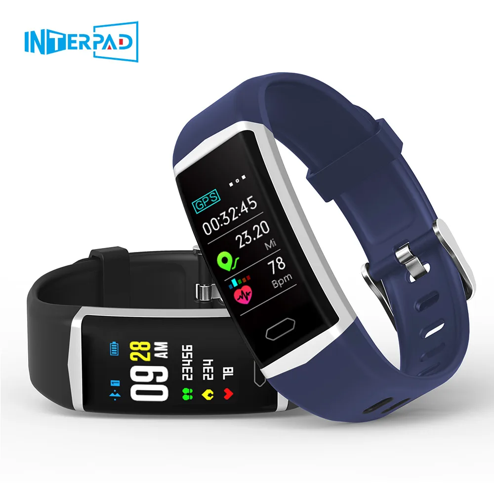 Interpad gps умный браслет для мужчин и женщин спортивные Смарт часы трекер сердечного