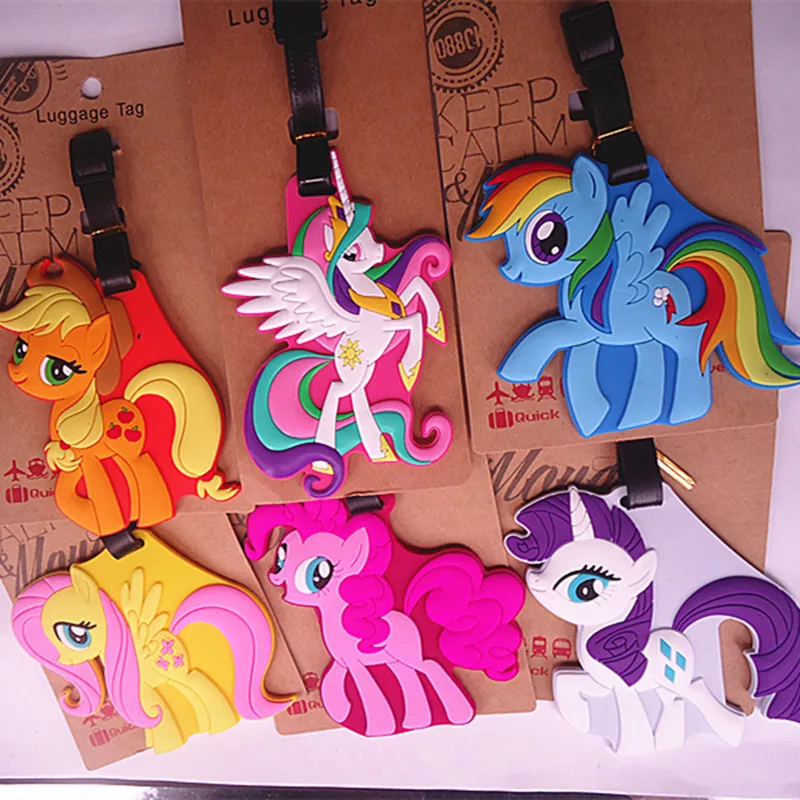 

2018 Travel Accessories Cartoon Luggage Tag For Pony Angel Silica Gel Suitcase Id Addres Holder Baggage Boarding Portable Label
