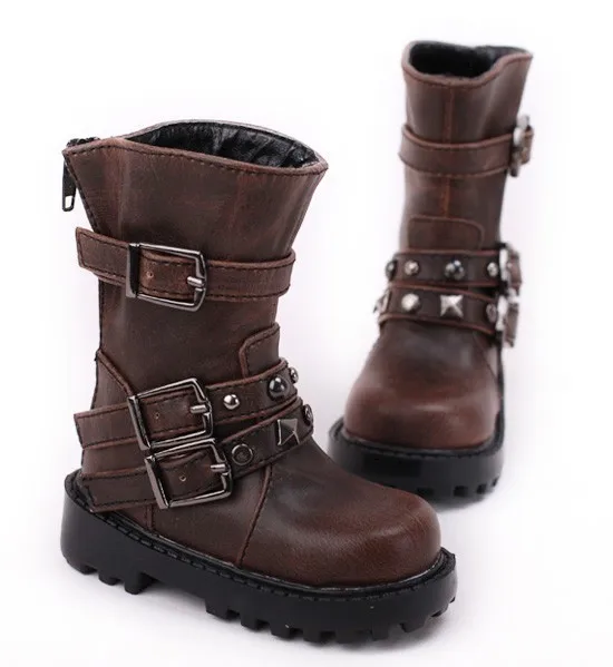 

70cm 1/3 1/4 man boy SD AOD DOD BJD MSD Dollfie Synthetic Leather pu Shoes black brown boots shoes YG357