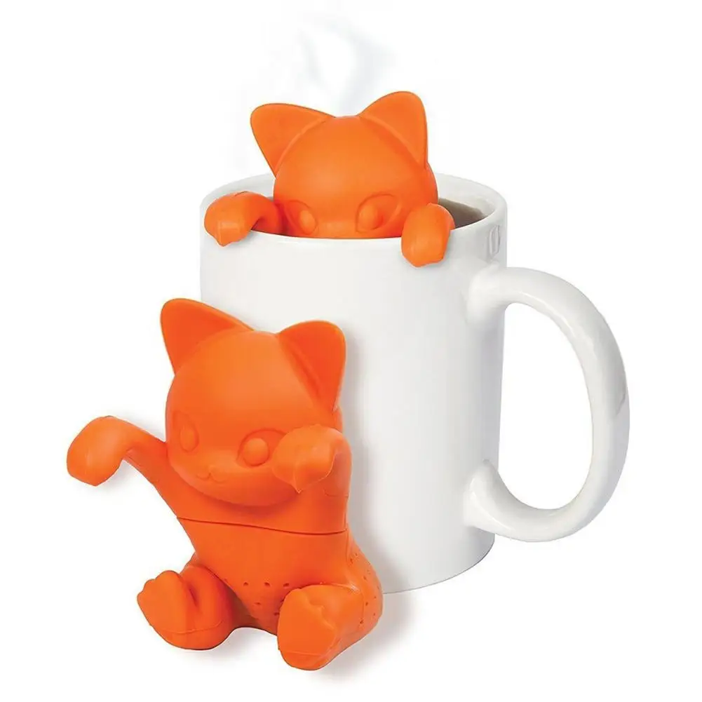 

Fashion Home Cute Cat Tea Infuser Silicone Loose Leaf Strainer Herbal Filter