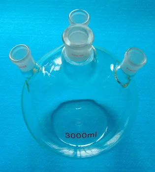 

3000ml,24/29,4-neck,Flat Bottom Glass Flask,3L,Four Necks,Lab Chemical Bottle