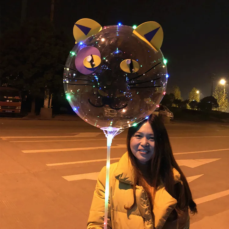 

New Style LED Bobo Balloon hand-held Cartoon Animals Balloon With 3M LED Strip Wire DIY Decoration Balloon 100 set lin4946