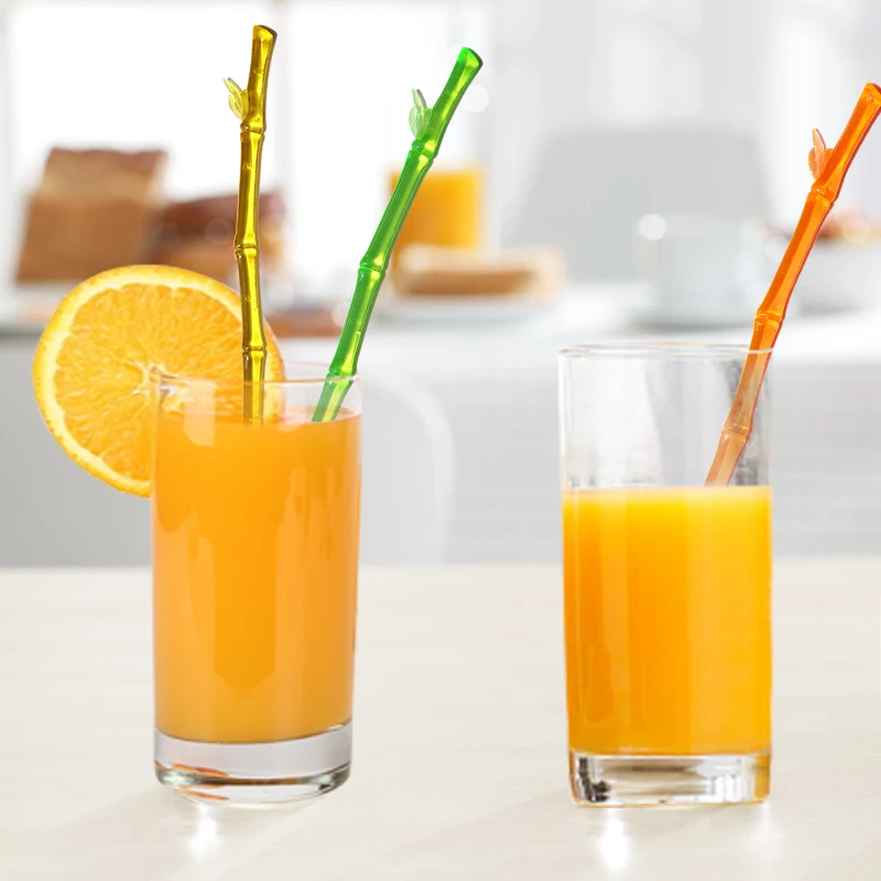 20PCS Bamboo shape Cocktail Swizzle sticks Drink Wine Stirrer Coffee