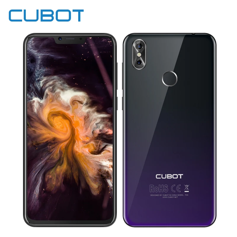 

Cubot P20 4G Smartphone 6.18" 19:9 Notch Screen Mobile Phone Android 8.0 4G+64G Octa Core 20MP Fingerprint Cell Phones 4000mAh