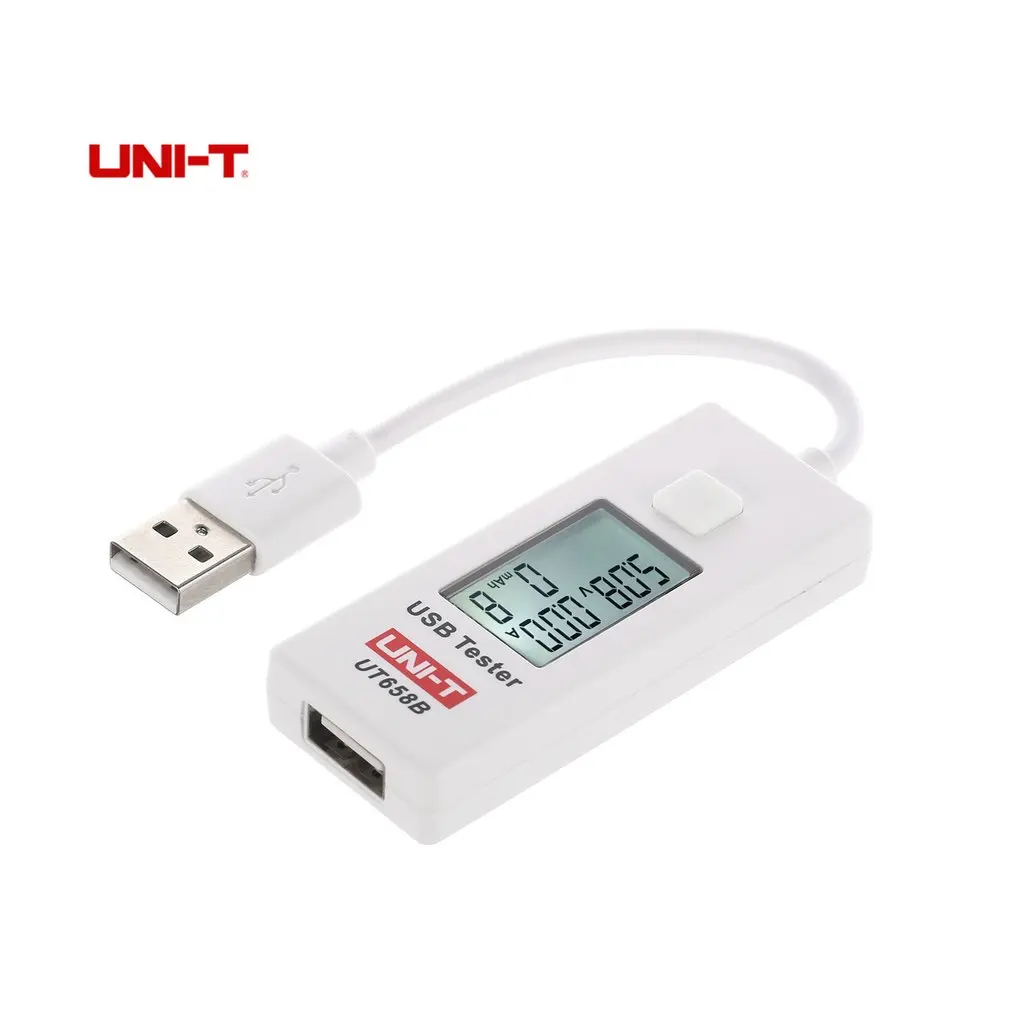 UNI T UT658B цифровой мини ЖК дисплей USB Вольтметр Амперметр Зарядное устройство