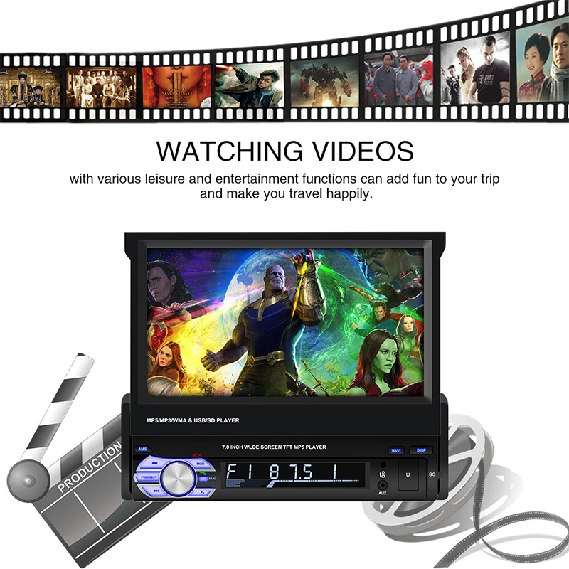 Best Panlelo T2 1 Din Android Car Stereo 7 inch 1G 16G Quad Core Audio Player 1080HD Touch Screen GPS Navigation Audio Radio 1 din 5