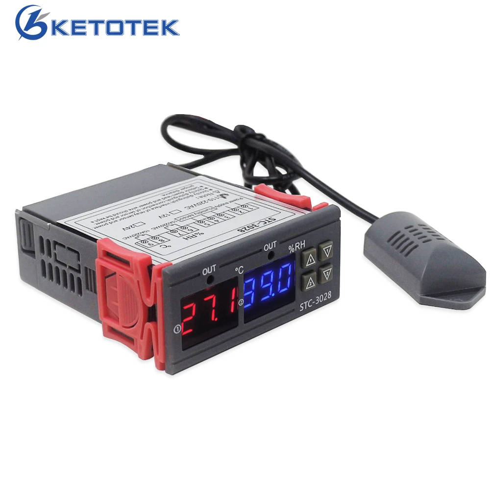 Двойной цифровой термостат с гигростатом реле контроля температуры и влажности