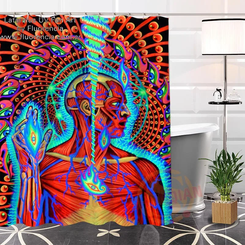 

Eco-friendly Custom Unique Alex Grey Thinking Painting Modern Shower Curtain bathroom Waterproof for yourself H0220-95