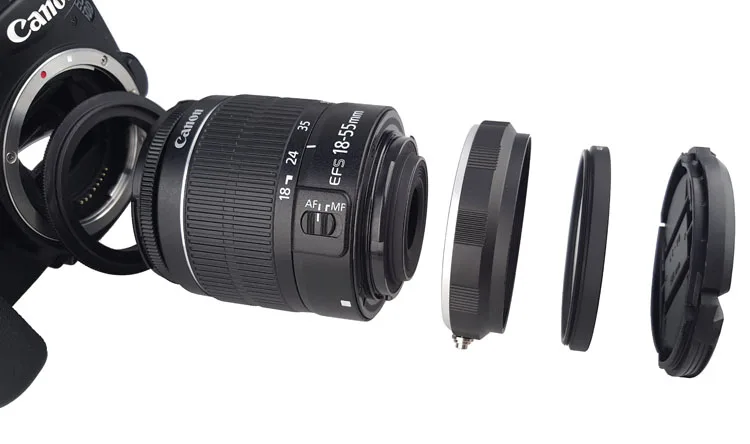 Камера макрообъектив Обратный адаптер Набор для цифровой однообъективной зеркальной камеры Canon EOS 70D 80D 700D 750D 800D 1200D 100D 200D 5D2 5diii 5DIV 6D Mark II 77D 7D DSLR
