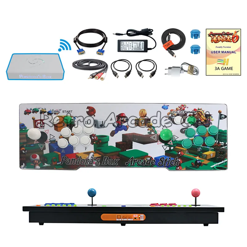 3A Game Original Pandora's Box 6 1300 in 1 wireless arcade joystick 2 players iron console HDMI VGA usb for pc tv ps3 Tekken 3A Game Original Pandora's Box 6 1300 in 1 wireless arcade joystick 2 players iron console HDMI VGA usb for pc tv ps3 Tekken